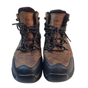 HOSS Stomp Work Boots, Hydry Waterproof, Aluminum Safety Toe, Slip Resistant 11